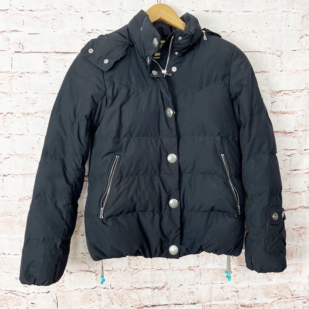 Sonia Bogner Black Down Puffer Coat Size XS